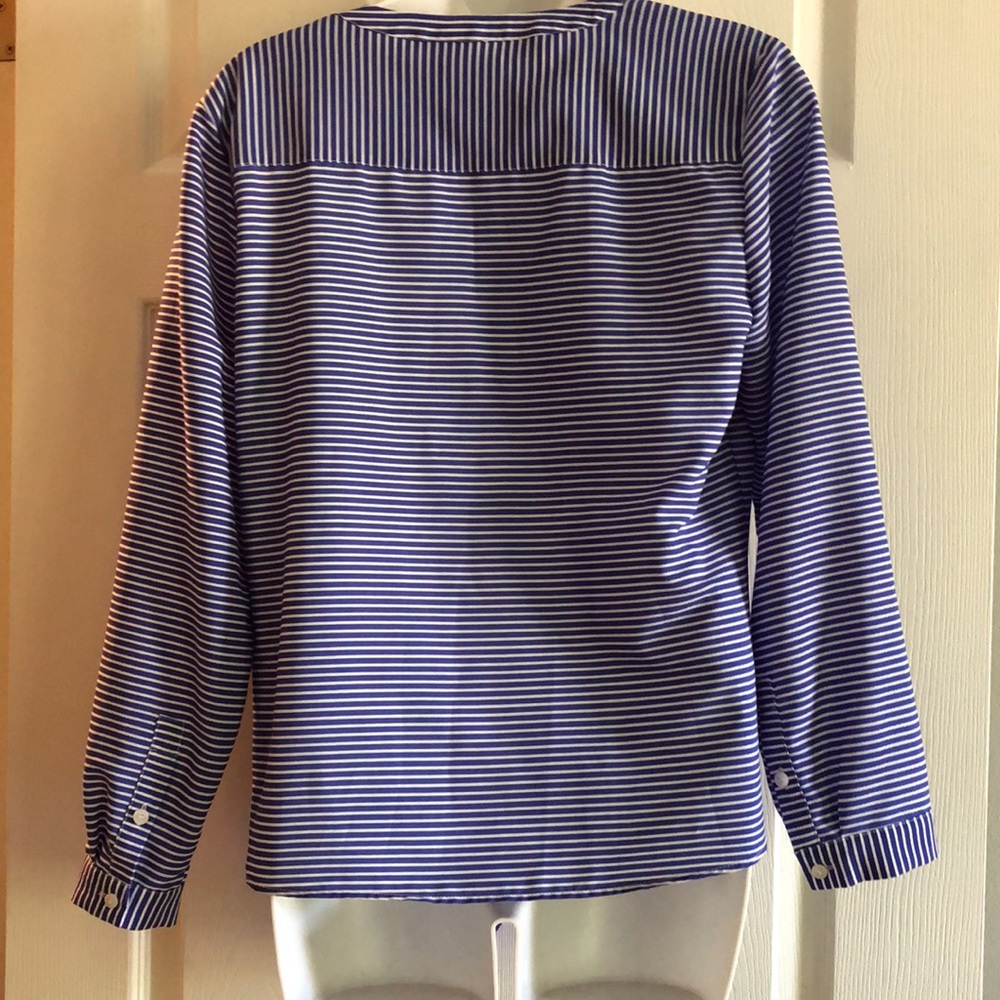 Talbot petites blue & white striped blouse. - Picture 2 of 5